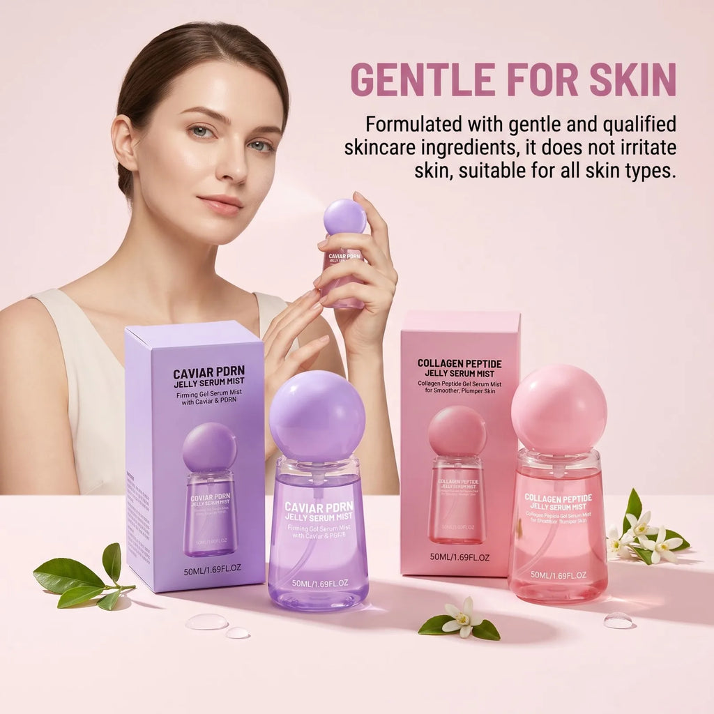 Collagen Peptide Jelly Serum Mist Smooth Dry Moisturizing Brighten Firm Fade Pore Nourishing Face Care Caviar Pdrn Essence Spray