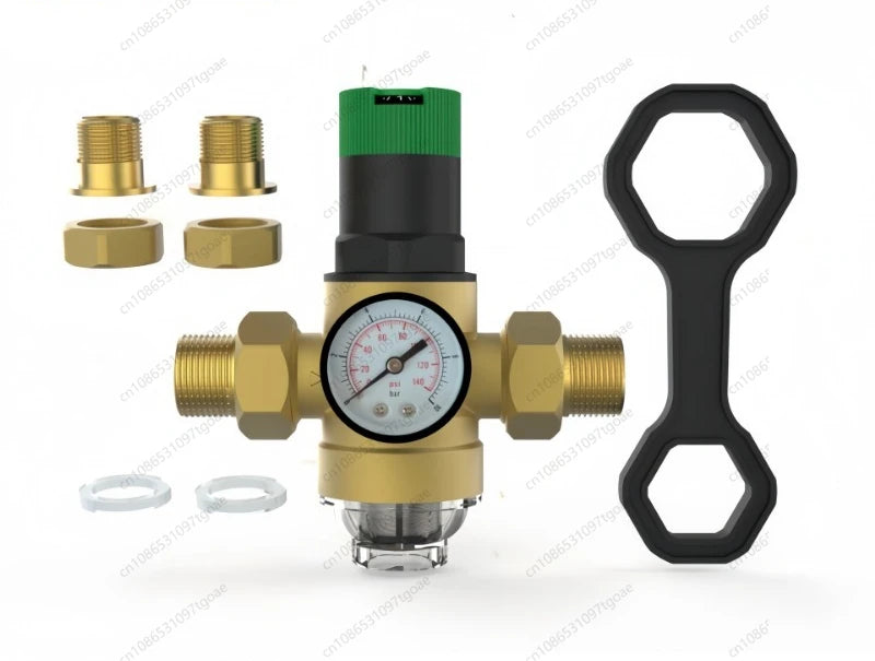 Adjustable Water Pressure Reducer Valve with Filter