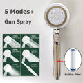 2025 New 5 Modes Large Flow Rainfall Shower Head Supercharge Shower High Pressure Top Spray Rain Showerhead Bathroom Accessories