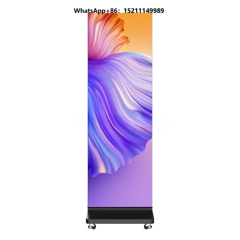 P1.25 P2.5 Outdoor Digital LED Display Screen Trifold LED Poster Screen for Elevator Use Wayfinding Education