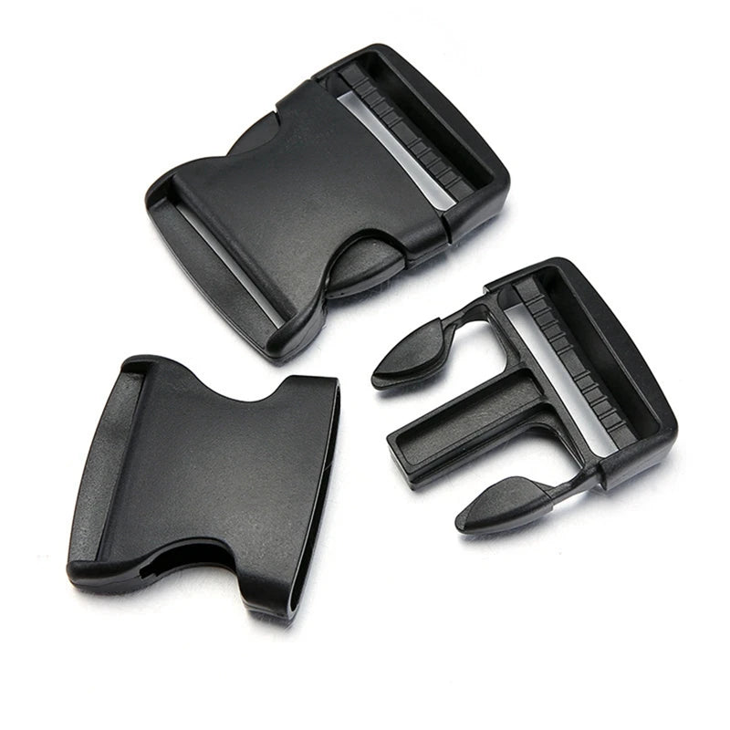 2/5/10Pcs Quick Side Release Buckles 25mm/38mm Adjustable Plastic Clips for Backpack Straps Black Paracord Parachute DIY Gear