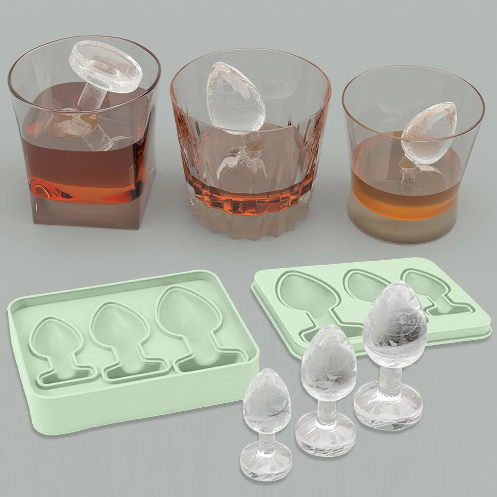 1-5Pcs Silicone Ice Cube Mold Funny Butt Plug Shaped Ice Tray Maker for Bars Cocktail Whiskey Chilling Drinking Kitchen Gadgets