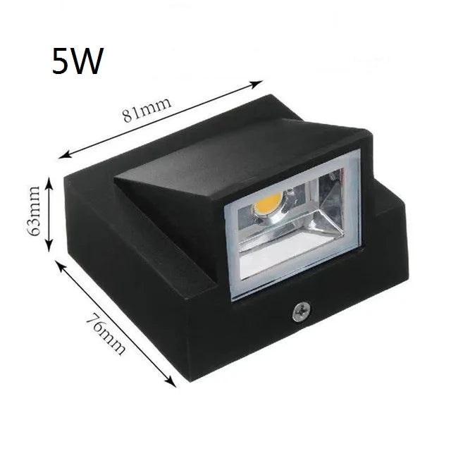 LED Wall Light Outdoor Waterproof IP65 Porch Garden Wall Lamp & Indoor Bedroom Bedside Decoration Lighting Lamp Aluminum
