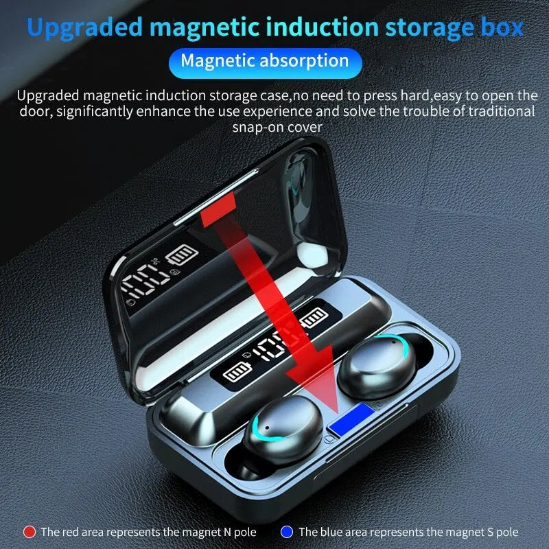 TWS Wireless Bluetooth 5.0 Earphones LED Display Sport Headset Power Display Waterproof For iPhone/Xiaomi/Huawei Sport Accessory
