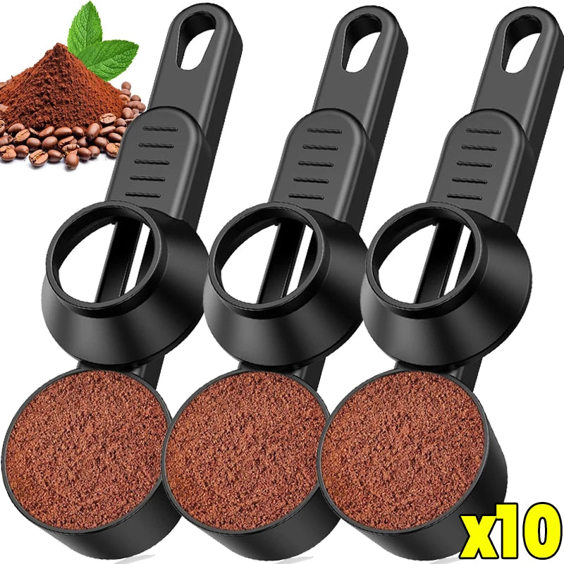 1/10pcs Sliding Leakproof Coffee Scoops Large Capacity Coffee Protein Milk Powder Measuring Spoon Portable Home Kitchen Gadgets