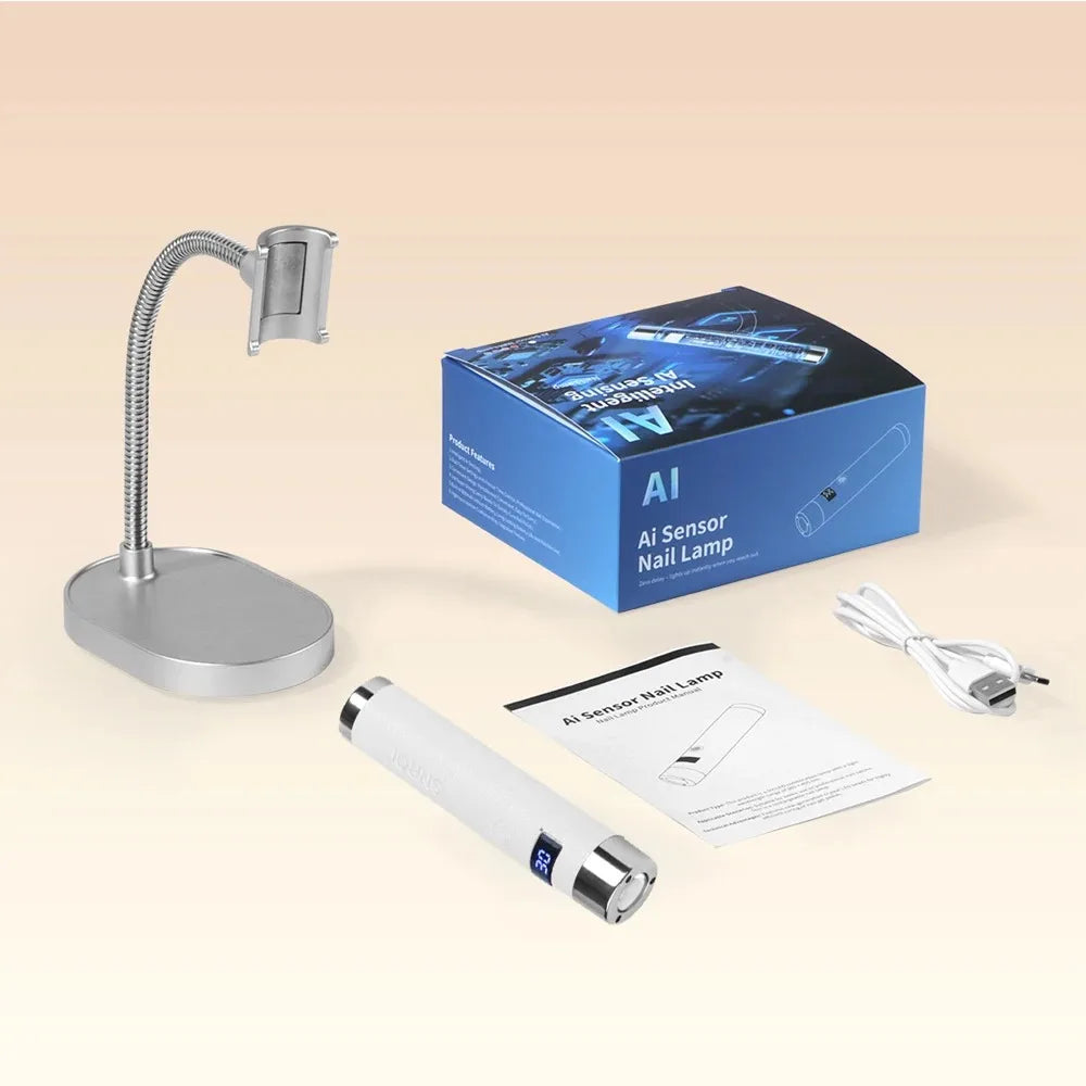 Ai Sensor Nail Lamp UV LED Mini Lamp Rechargeable Cordless Lamp Desktop and Handheld Drying Light Curing All Nail Gel Quickly