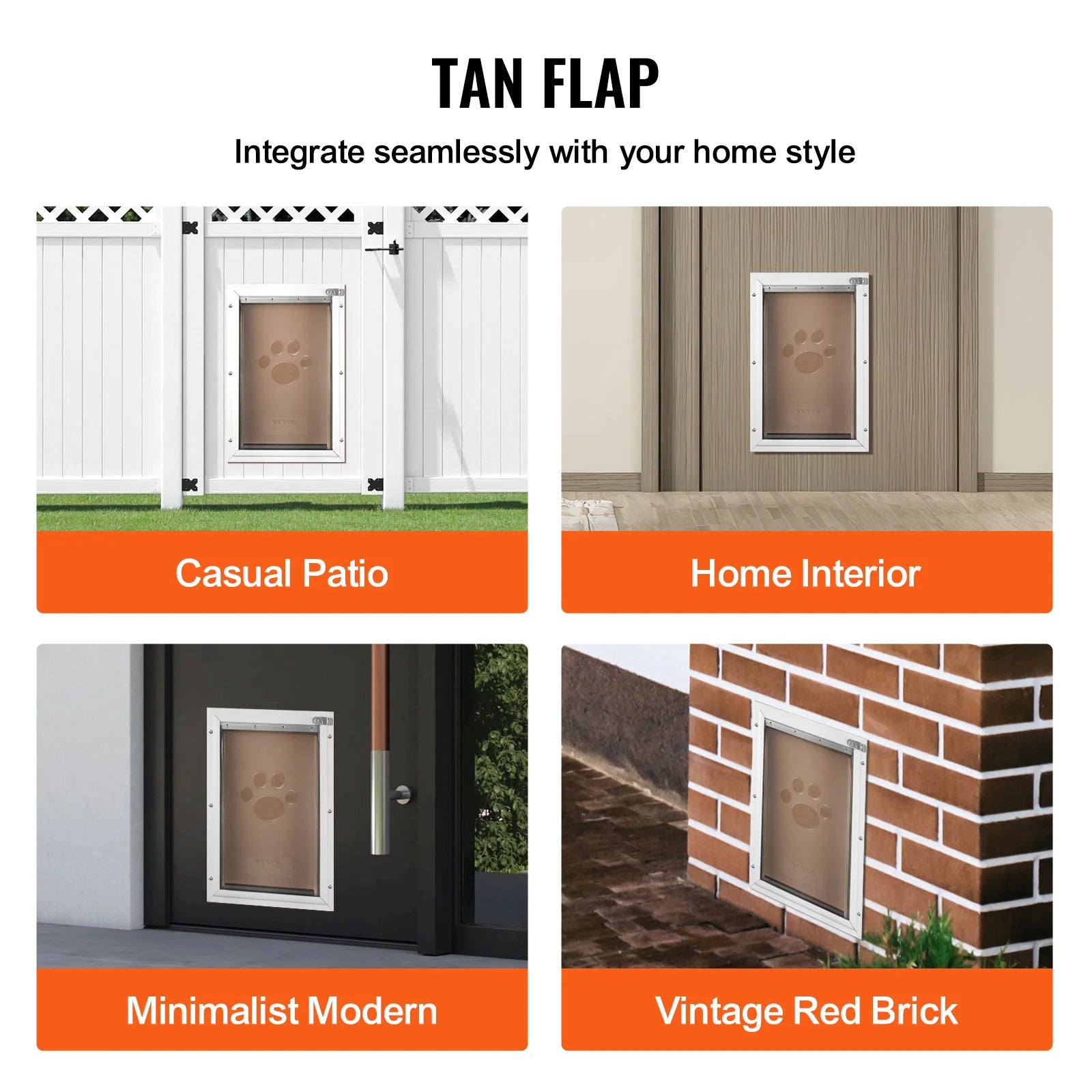 SucceBuy Pet Door Replacement Flap Compatible Flap Pet Doors Magnetic Strip Weather-proof Thickened PVC Replacement Flap
