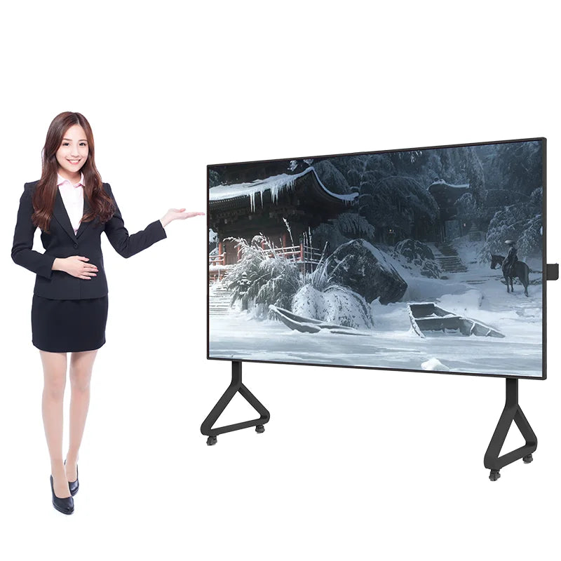 75 85 Inch 4K Android Interactive Flat Panel 20 Points Multi Touch Screen Aluminum Frame Smart Whiteboard