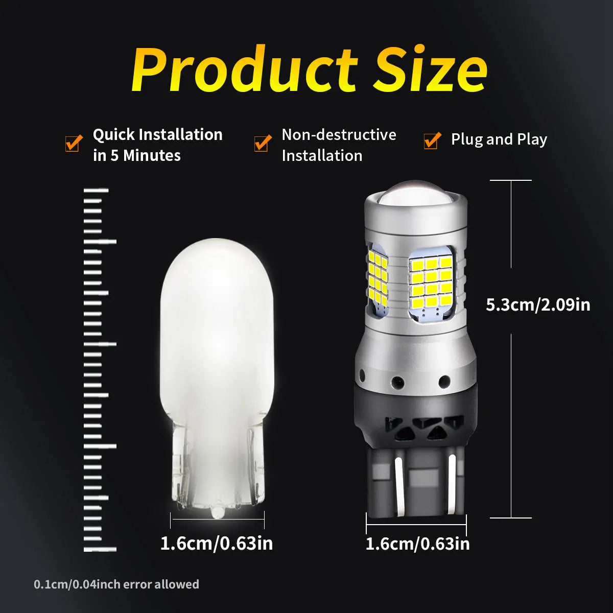 7443 LED Bulbs W21/5W 9715R T20 High Brightness 2016 LED Chips For Automotive Turn Signal Clearence Parking Reading Width Lights