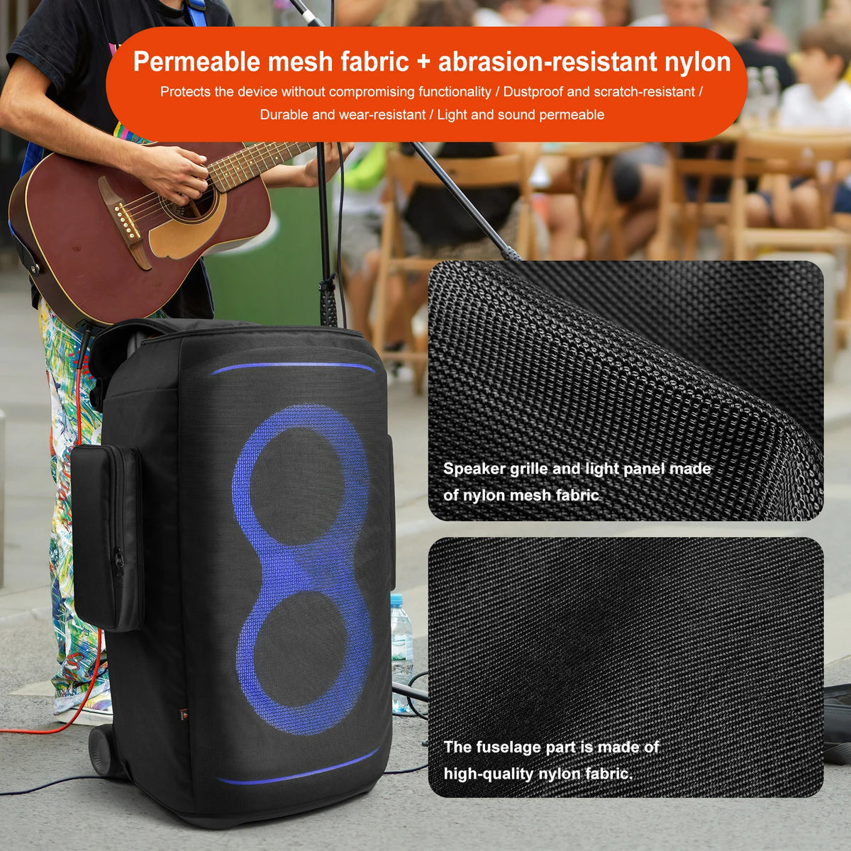For PartyBox 520 Speaker Carry Cover Anti-Scratch Party Speaker Dust Cover Mesh Speaker Protective Cover Speaker Accessories