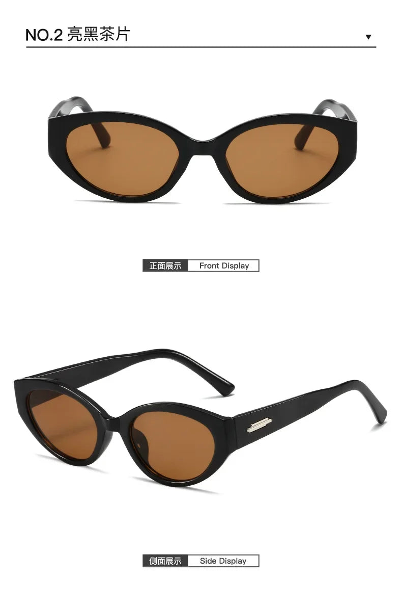 Small Oval Beautiful Sunglasses Women Men Brand Designer Fashion Sun Glasses Female Male Cool Punk Mirror Oculos De Sol