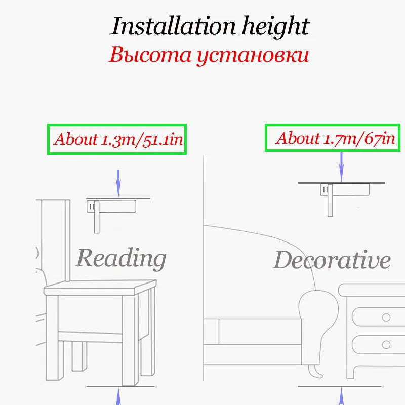 LED Wall Reading Lamp for Bedroom Hotel Minimalist Night Book Lamp Rotatable Bedside Sconce 3W Spotlight Home Lighting Fixture