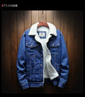 Men Blue Denim Jackets And Coats Winter Warm Jeans Jackets New Male Slim Fit Denim Coats Thicker Warm Casual Denim Jackets 6XL