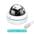 4K 8MP Ultra HD IP Camera Vandal-proof Waterproof Outdoor Dome Camera Nightvision nternal Audio Remote Access Xmeye Cloud H.265