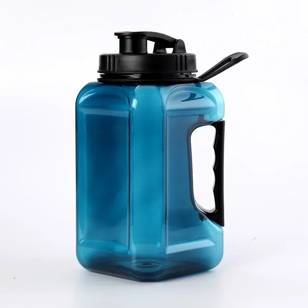 2.4L Large Capacity Fitness Water Bottle,BPA Free Portable Sports Bottle for Camping Gym Cycling,Men's Plastic Water Bottle