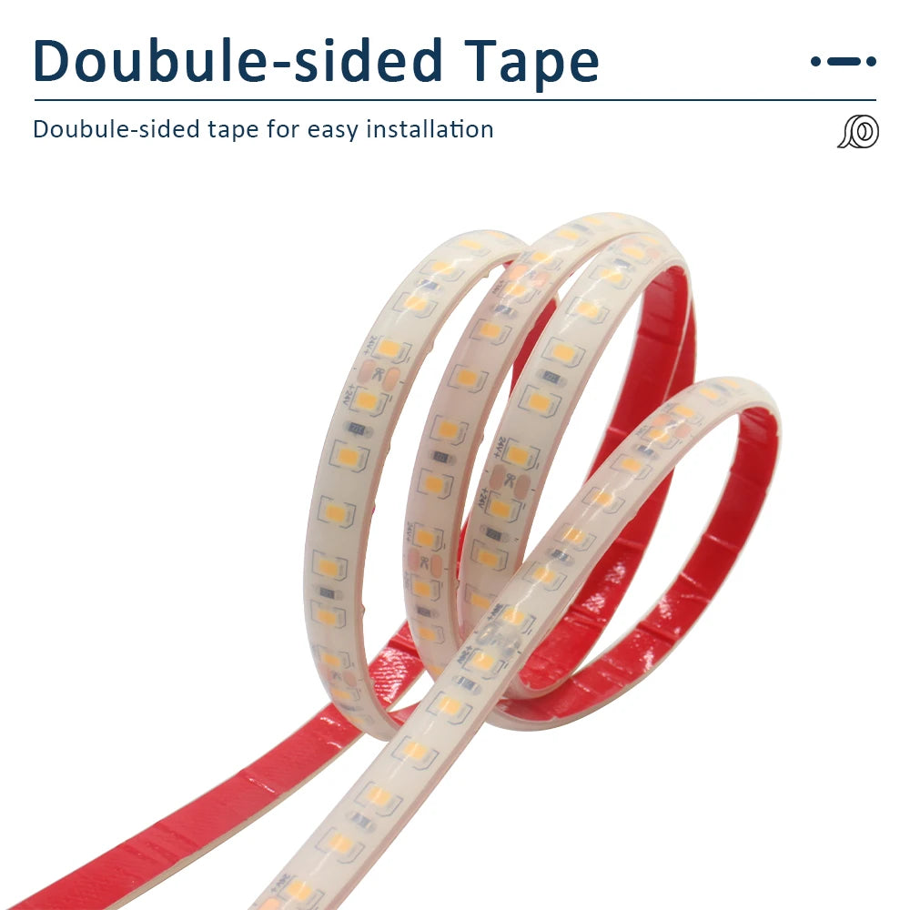 24V LED Strip Light IP68 Waterproof 1M 2M 5M 10M 15M 20M SMD 2835 120LEDs Flexible LED Tape Ribbon Lamp Indoor Outdoor Lighting