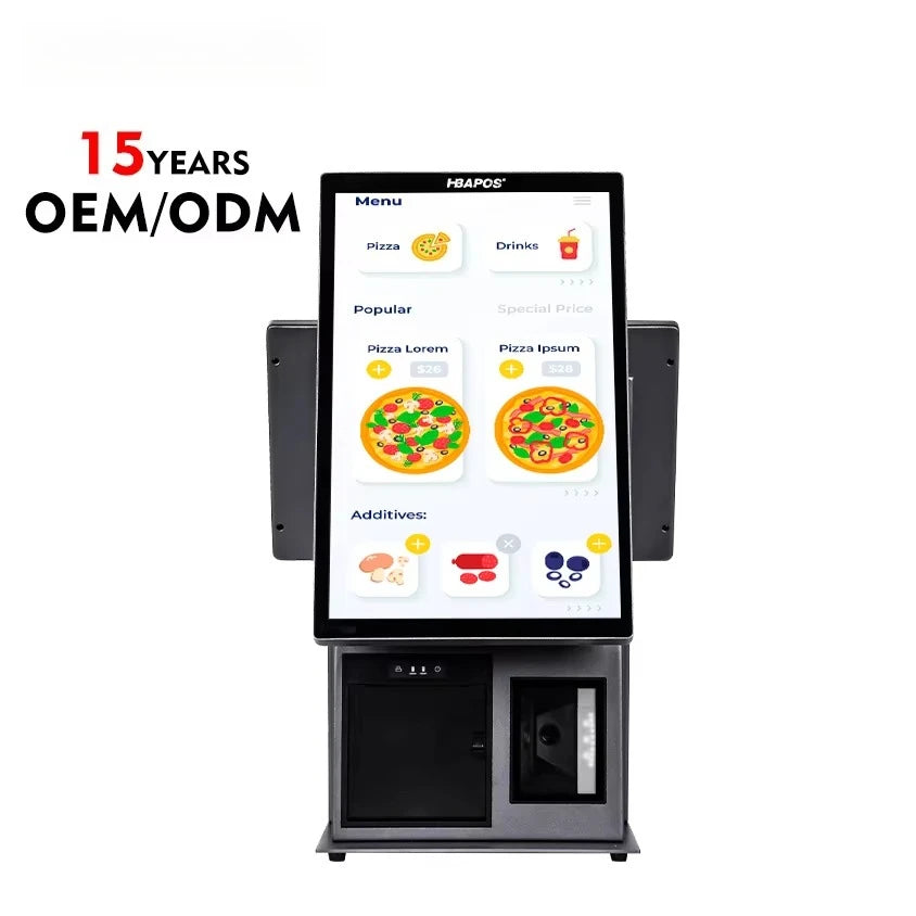 Bill Touch Screen Desktop Self Ordering Kiosk Pos System Terminal Payment Kiosks Machine for Restaurant