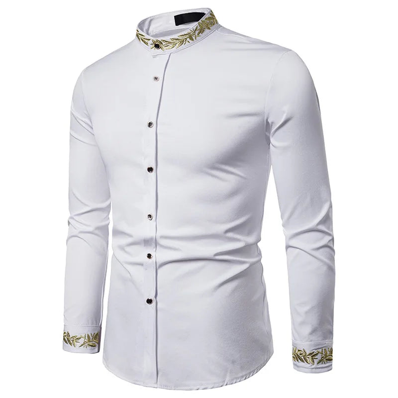 2026 Men's Summer Casual Long Sleeve Shirts Slim Fit Turn Down Collar Shirts Formal Office Business Shirts for Men Tops Big Size