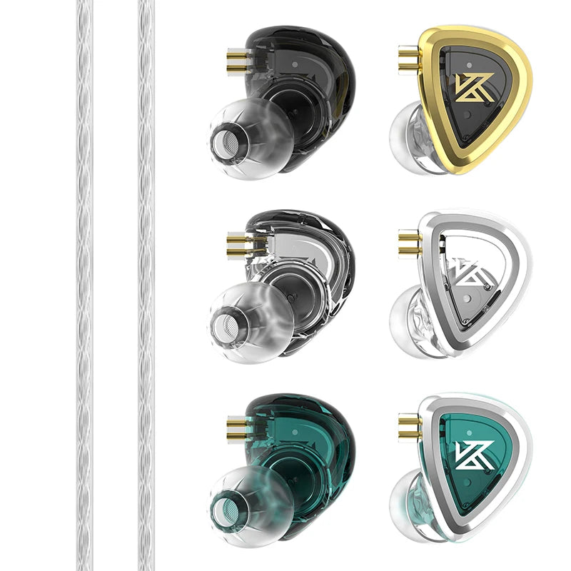 KZ EDA Bass/Balanced/Hi-Res Earbuds In Ear Earphones 3 Pairs HIFI Headset Monitor Sport Noise Cancelling IEM KZ EDX PRO EDC EDS