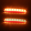 LED Car Light Source Yellow Soft 8 SMD FPC Turn Signal Light Amber Universal Flashing Indicator Lamp 2PCS Auto Rearview Mirror