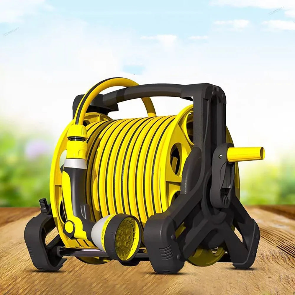 Car Wash Garden Irrigation Pipe Plant Flowers Heavy Duty Cart Portable Garden Hose Reel PVC Water Hose Pipe Reel with Cart