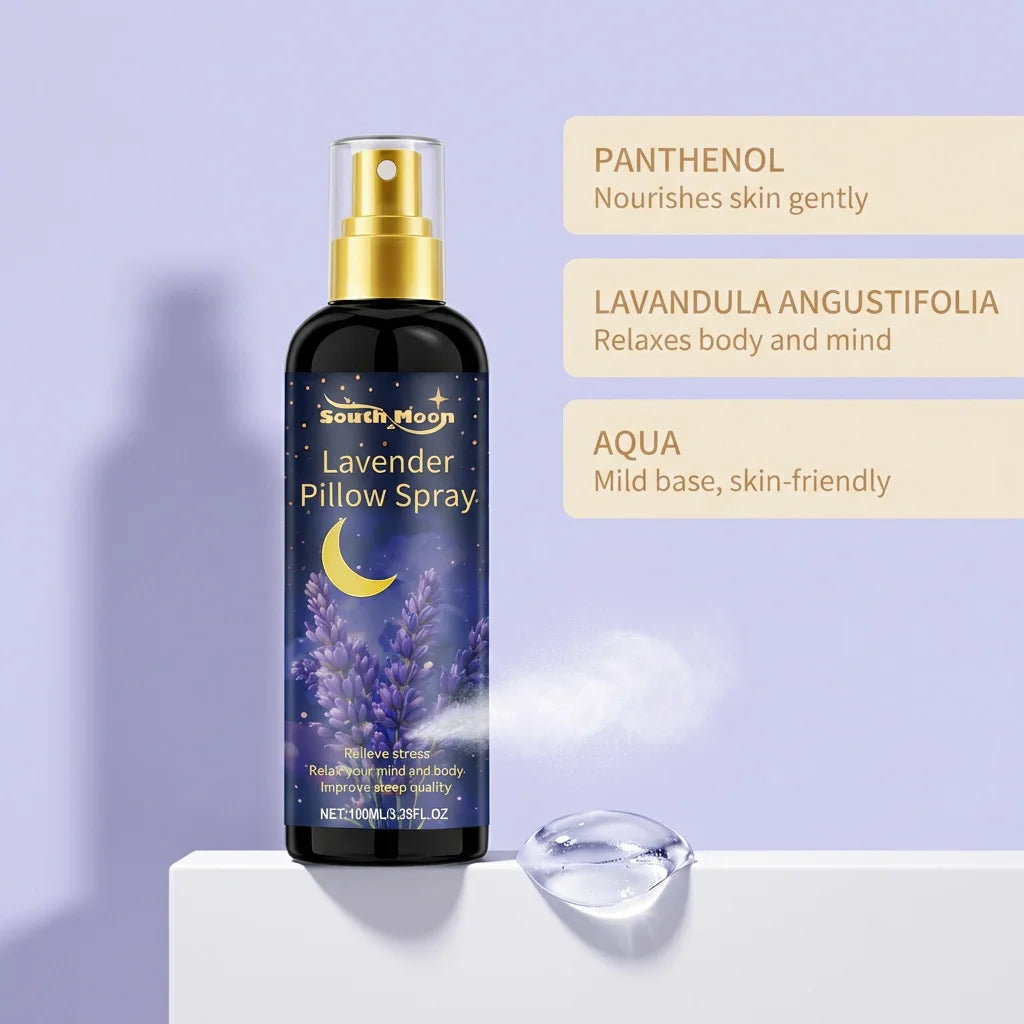 Sleep Spray Lavender for Pillows Relieve Anxiety Fall Asleep Improve Sleep Quality Natural Aromatherapy Body Relaxation Spray