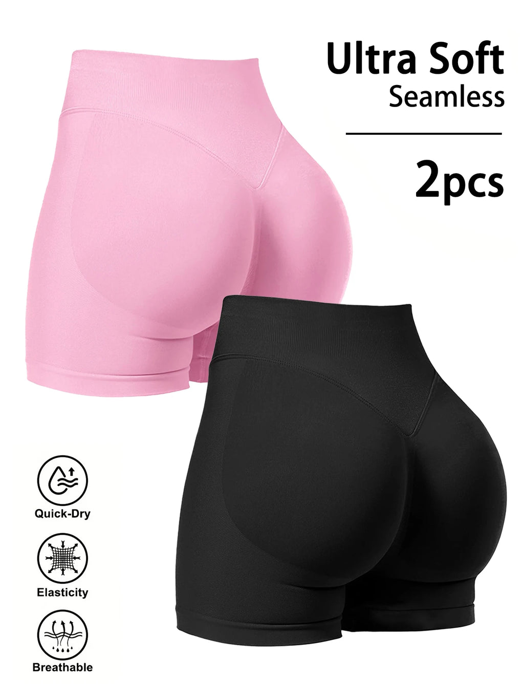Women's High-Waisted Seamless Fitness Shorts: Tummy Control Compression, Butt-Lifting, High-Elastic Breathable, for YOGA