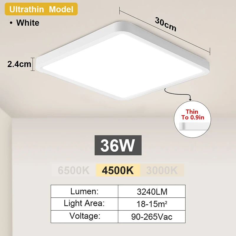 Modern LED Ceiling Light Ultrathin Decorative Light Bedroom Dining Room Living Room Indoor Home Light Waterproof Dustproof