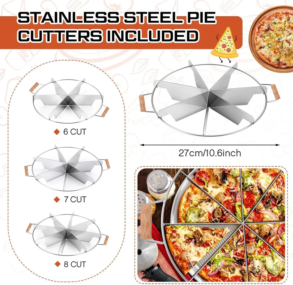 201 Stainless Steel Cake Divider 6/7/8 Equal Portions Cake Slicer Pizza Pie Cutter Kitchen Gadgets Pastry Cheese Divider tool