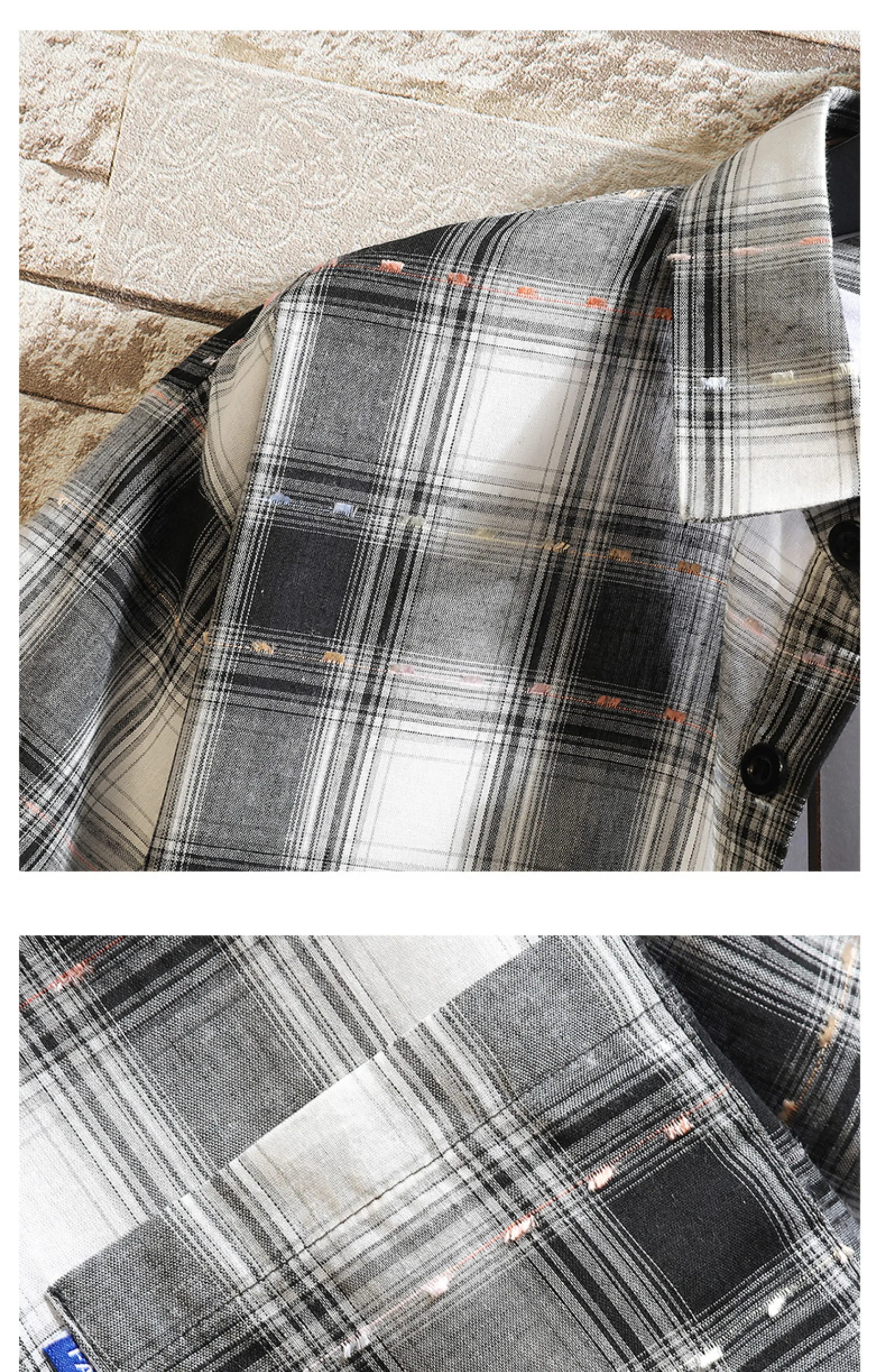 New Men's Shirts Casual Loose Designer Plaid Short Sleeve Shirts Mens Clothing Trend Social Mens Office Shirt Daily Work 5XL