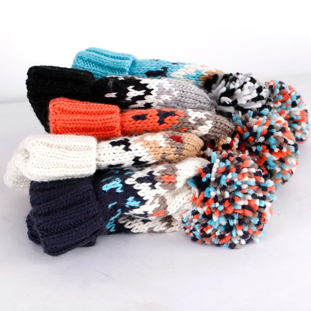 2024 skiing Cashmere Woman Winter Hat Autumn Beanies With Pompom Warm Wool Skullies fashion acrylic beanies winter hat