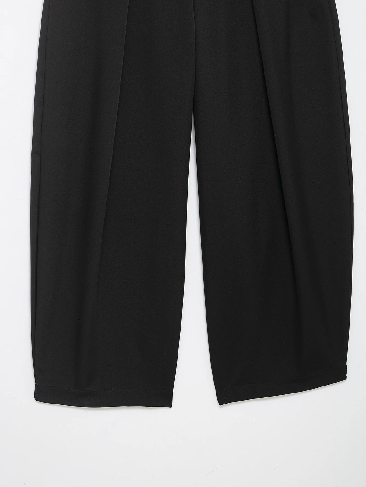 Casual Solid Pleated Loose Long Pants Women Fashion High Waist Straight Wide Leg Trousers 2026 Lady Spring Autumn Commute Wear