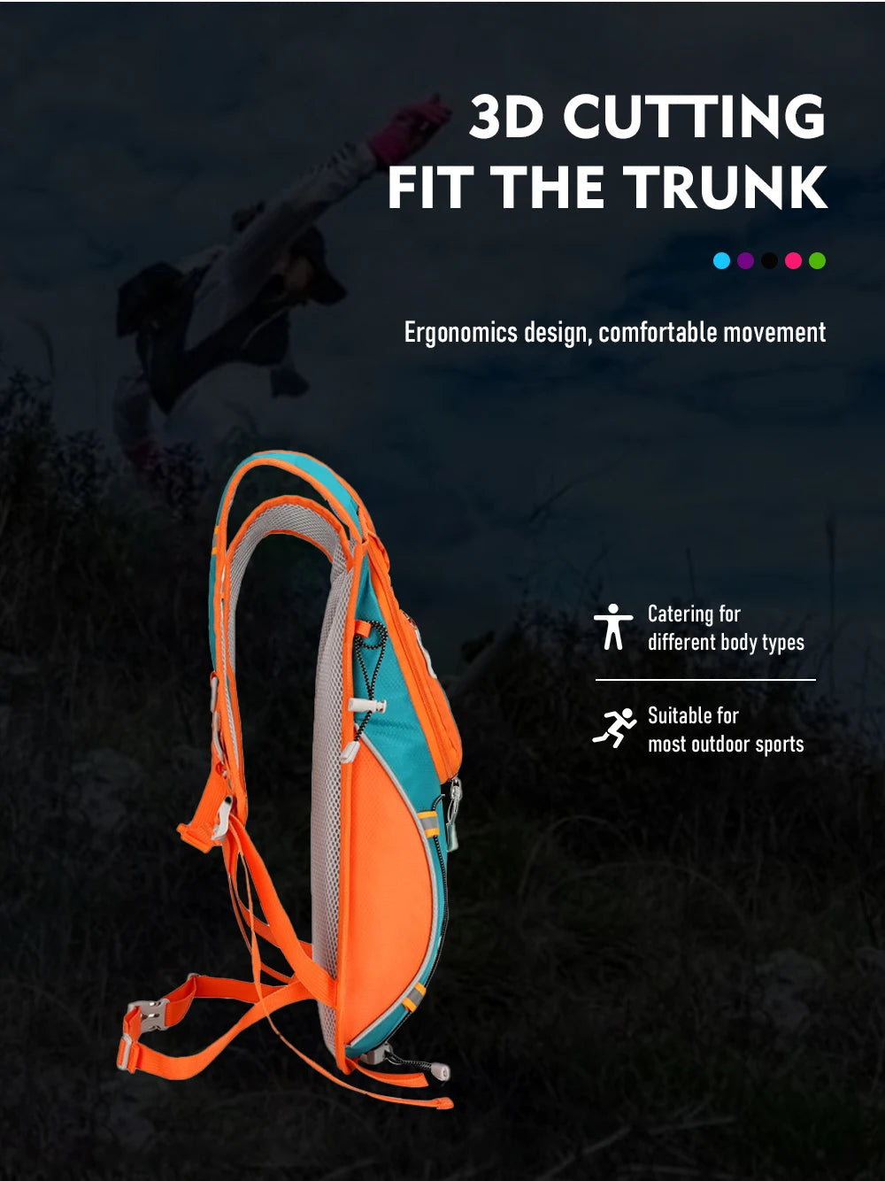 ThinkRider 12L Lightweight Hydration Backpack, Running Backpack with 1L Water Bladder, Hydro Water Daypack for Cycling Hiking