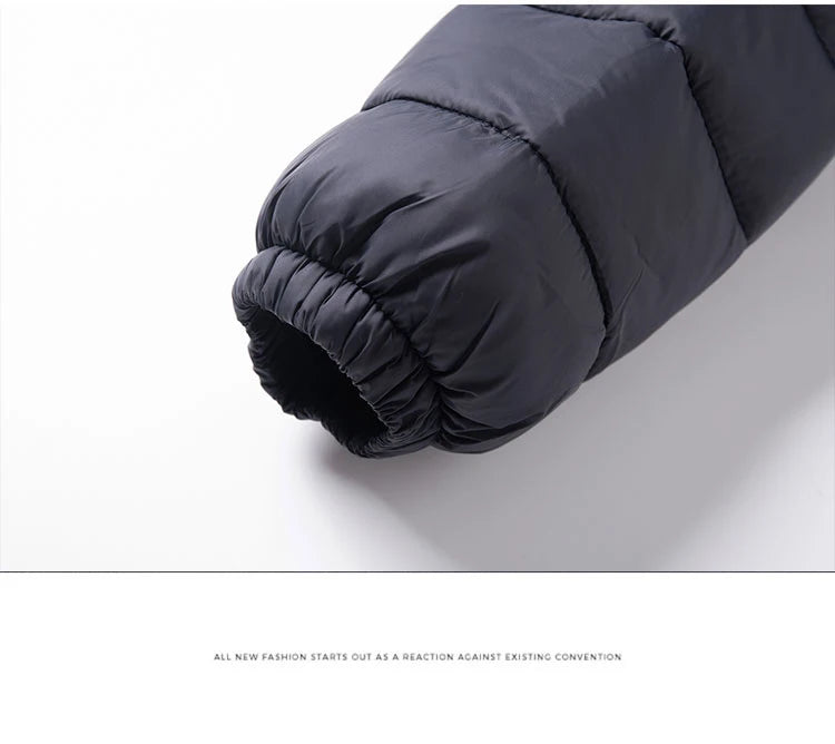Puffer Jacket Men Hooded Warm Winter Jacket Thick Business Parkas Autumn Outerwear Coat Fashion Casual Lightweight Quilted Coats