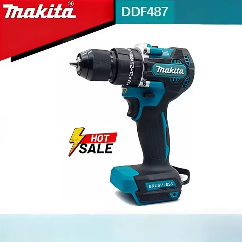 MAKITA 18V Lithium Electric Rechargeable Hand Drill  DDF487 13mm Without Battery