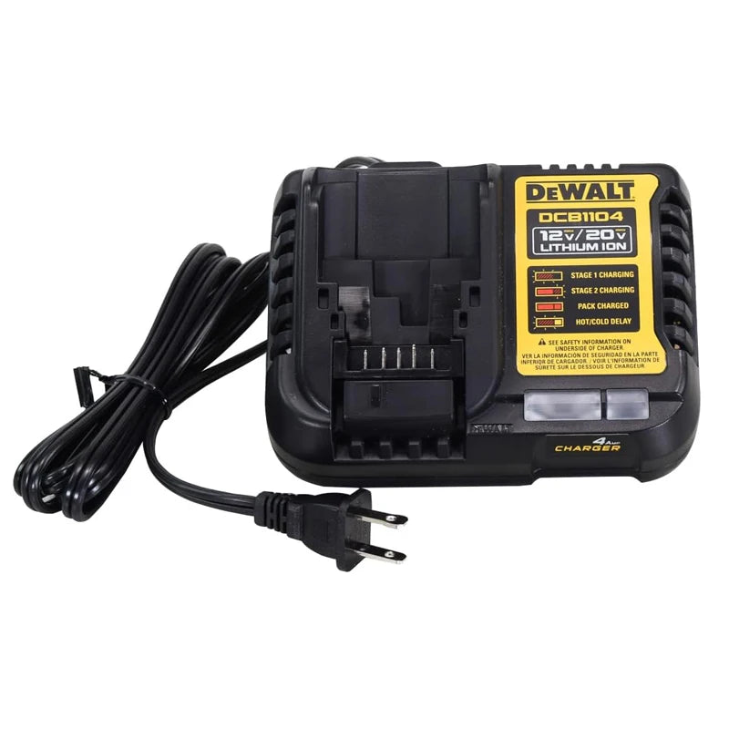 DEWALT DCB1102 DCB1104 DCB118 Li-ion Battery Charger, 220V 12V/20V Max LED Indicator Power Tool Battery Charger