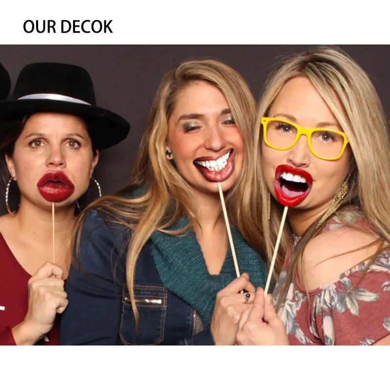 Photo Props Photobooth Just Merried Funny Glasses DIY Birthday Baby Shower Boy Girl Photo Booth Props Wedding Decorations