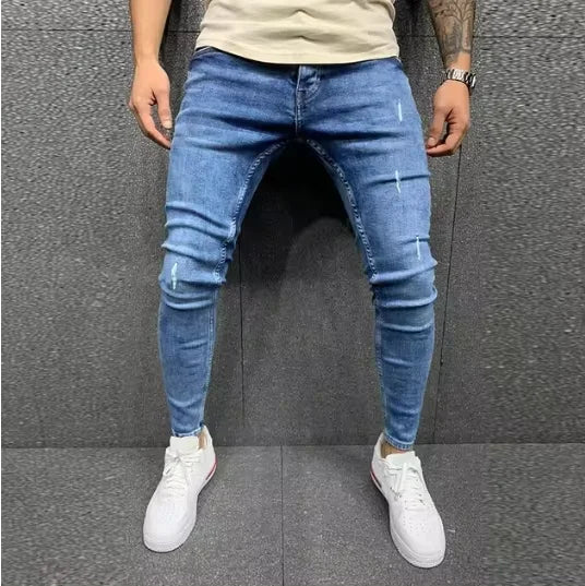 Mens Black Jeans Slim Fit Quality Gray Casual Male Jeans Pants Skinny Fit Men Pants Hip Hop Streetwear Cotton Denim Trousers