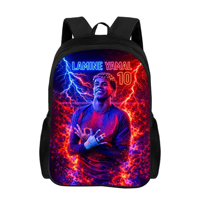 Backpack L-Lamin Yamal for Child Light Weight Child Knapsack Rucksack Best Gift Football Star School Large Capacity Backpack