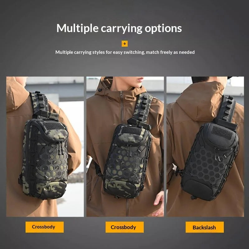 Homefish New Outdoor Tactical Chest Bag Sling Shoulder Backpack EDC Crossbody Bag For Daily Commuting Outdoor Sports