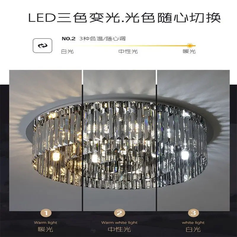 Modern Crystal for Dining Room Led E14 BULBS K9 Crystals Lighting Lamp Living Room Ceiling Light