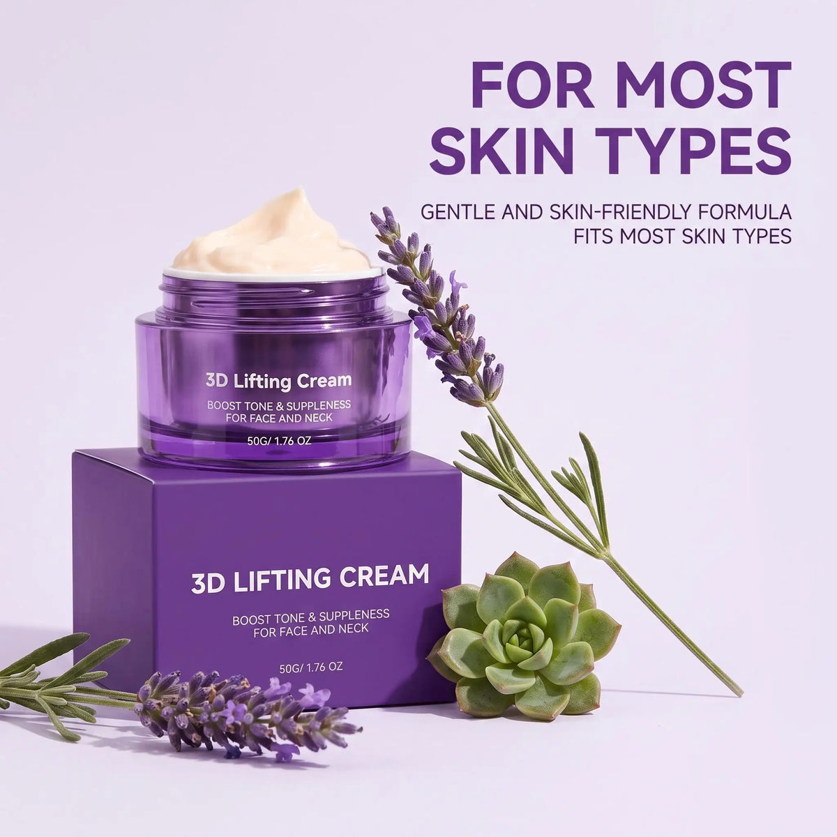 3D Lifting Cream Face Neck Anti-Aging Moisturizer Improve Wrinkles Hydrating Repair Korean Facial Treatment Probiotic Face Cream