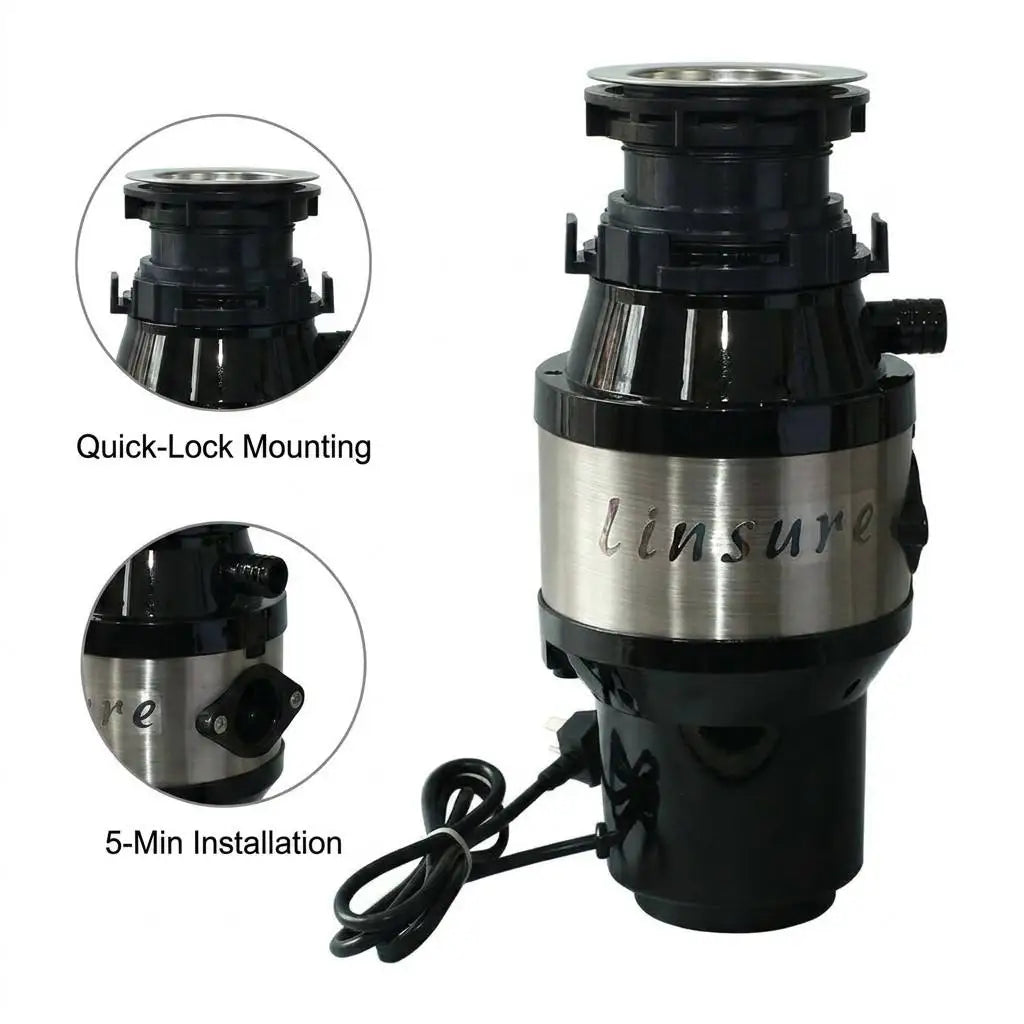 Home Machines Wireless Switch Food Waste Disposer Ultra-Quiet Kitchen Garbage Disposal Brushless Compact Waste Processor