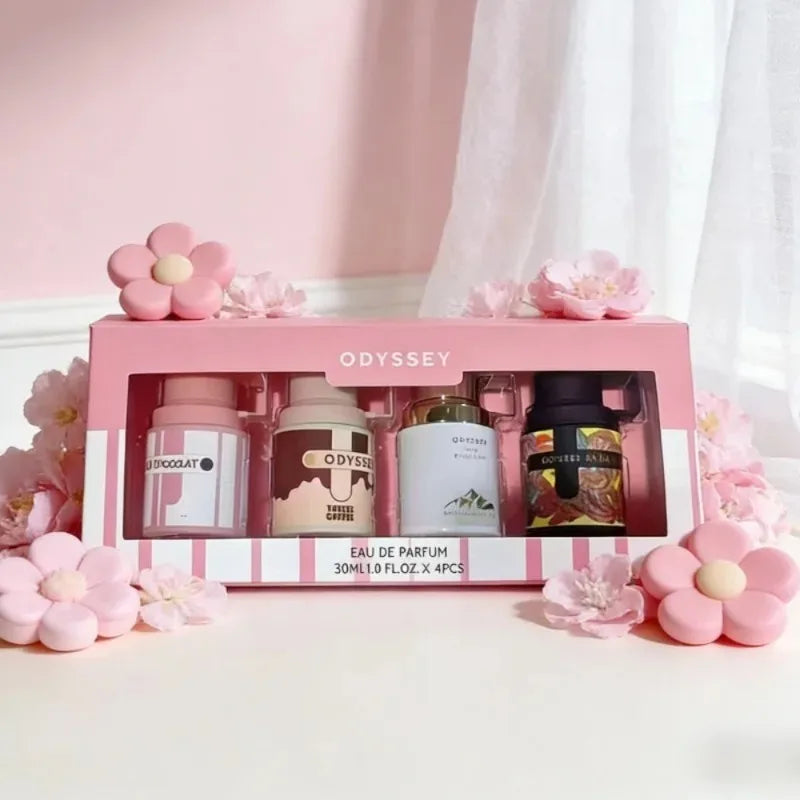 Fresh Floral Fruity Scent Eau De Parfum Set Portable Long Lasting Perfume for Women Men Daily Use Fragrance Gift Kit