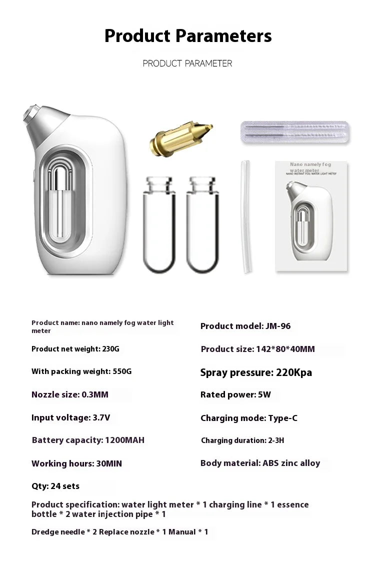 Professional Beauty Machine Women Skincare Oxygen Vaporizer Portable Self Face Steam Device Esthetician Facial Devices