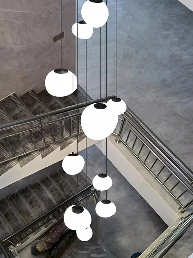 Modern Stair Chandelier Pendant Lights Indoor Lighting Ceiling Lamp Hanging Light LED Chandeliers for Living Room Indoor Lightin