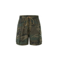 Mr. WH Camouflage Workwear Shorts Men's American Trendy Brand Casual Drawstring Sports High Street Straight Five-Quarter Pants