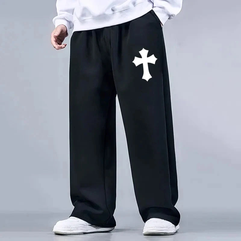 Plus Size Men's Sweatpants Casual Elastic Waist Pants Loose Fit Trendy Sporty Trousers Autumn Winter Spring Jogger Pants 6XL 7XL