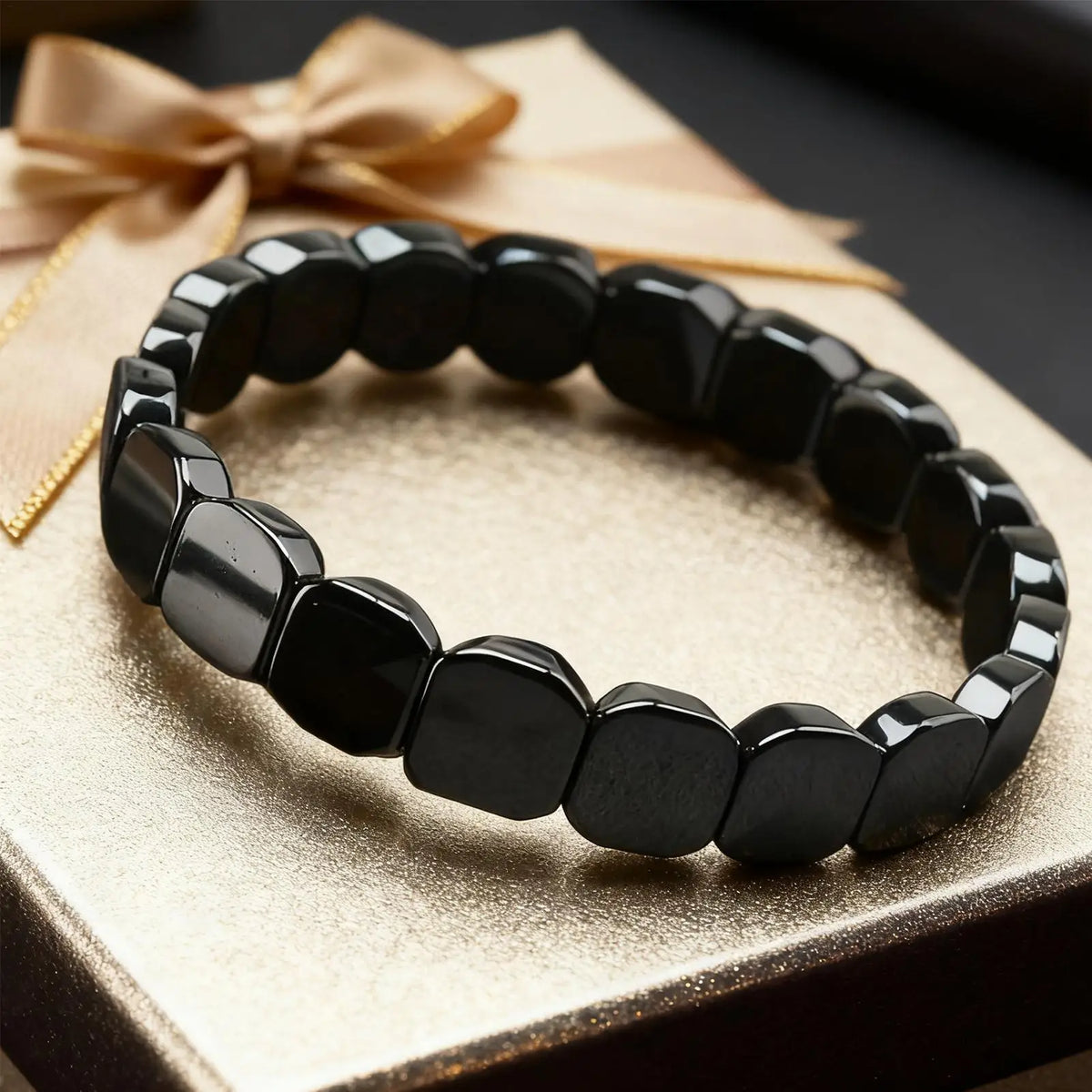 Black Natural HematiteBracelet For Men Reclaim Jewellery Wrist HematiteStone Beaded Healing Bracelet Edge Confidence For Men
