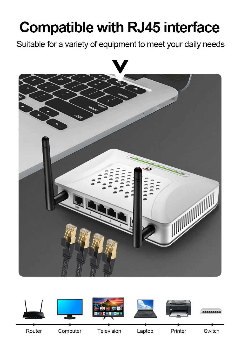 40Gbps Cat8 Ethernet Cable RJ 45 10 15 20 Meter Cat 8 2000MHz High Speed Internet Flat Network Cable 0.5m 5m 3m 2m 1m 10m RJ45